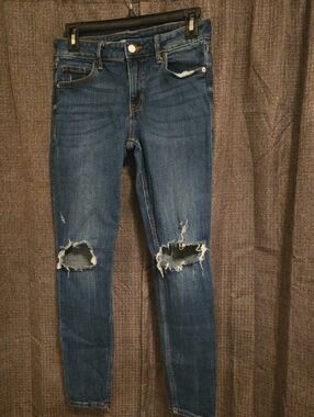Old Navy Dark Blue Ripped Skinny Jeans